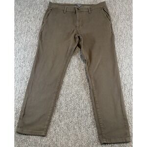 Ash & Erie Pants Mens 33x29* Green Stretch Twill Chino Casual Made In Turkey